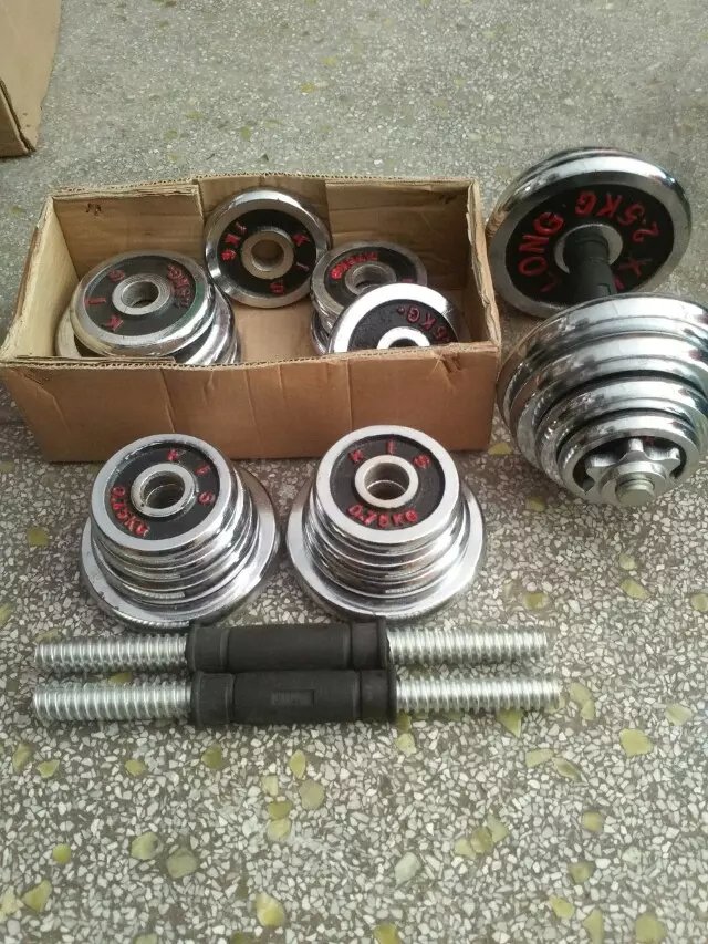 电镀哑铃批发 家用健身器材器材厂家 可组装哑铃价格  电镀哑铃价格  30KG电镀哑铃