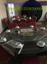 东莞多功能铁制餐桌饭菜真湘餐桌带抽屉餐桌