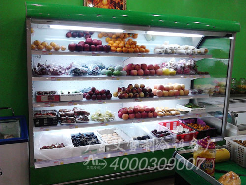 成都水果风幕柜价格，饮料展示柜
