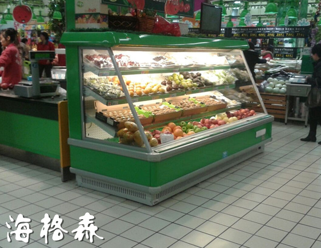 成都水果风幕柜价格，饮料展示柜