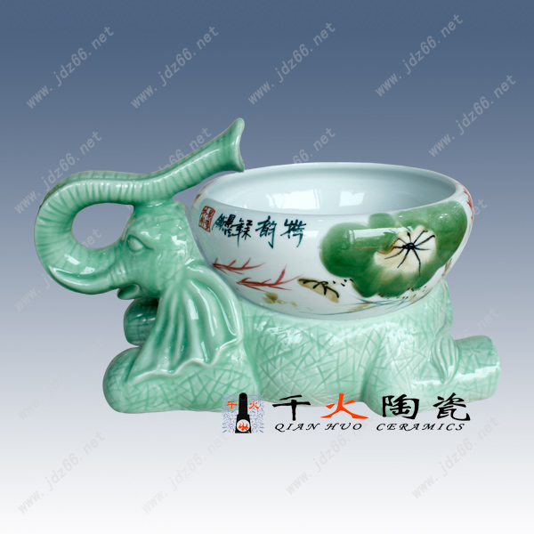 手绘景德镇陶瓷喷泉，空气净化器喷泉  喷泉定做  青花瓷喷泉