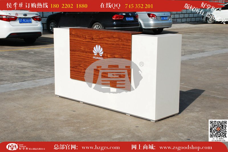 华为收银台新款手机柜定制 华为展示柜 华为手机柜台