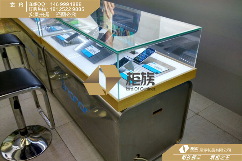 新款华为原装手机柜台定做  华为手机柜台  华为手机专柜