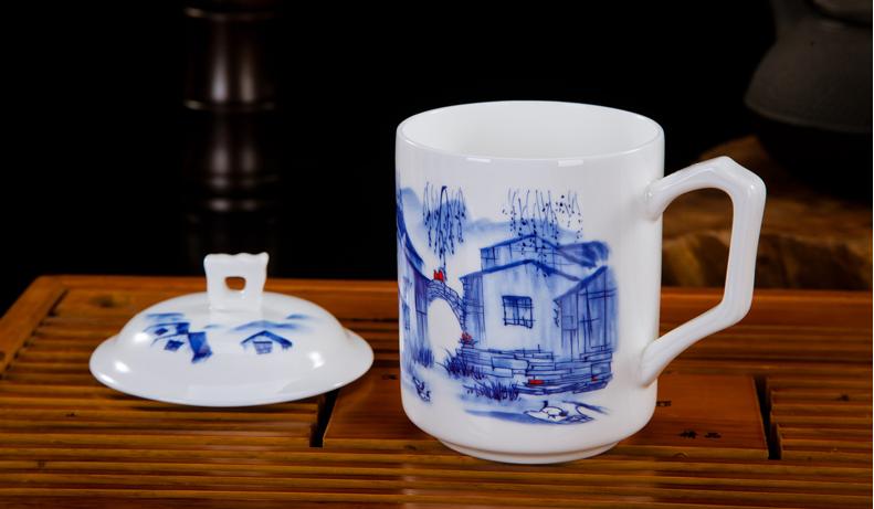 企业年终福利礼品陶瓷茶杯 陶瓷茶杯厂家 景德镇陶瓷茶杯