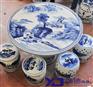 供应青花瓷桌凳 青花瓷园林艺术品