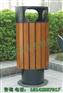 公园圆形木条垃圾桶 钢木垃圾单桶 钢木果皮箱 景区垃圾桶