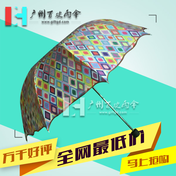 【数码印花雨伞厂】定制云南小数民族礼品伞_广告伞_民族风格雨  广州雨伞厂  广州百欢雨伞