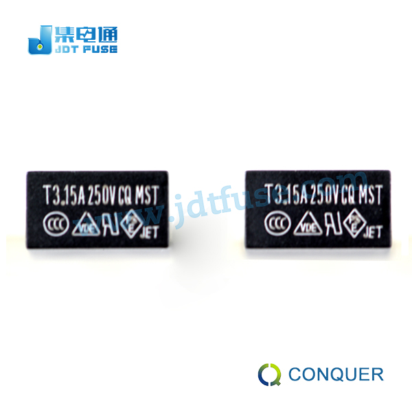 Conquer/功得 方形慢断MST3.15 3.15A  一次性保险丝  方形插件  方形保险丝