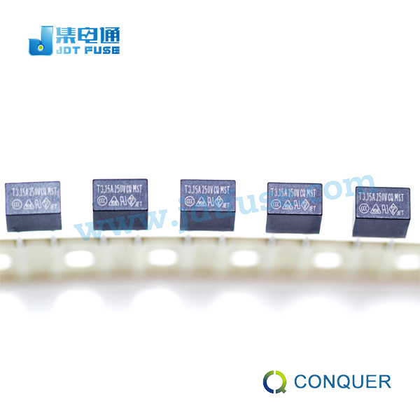 Conquer/功得 方形慢断MST3.15 3.15A  一次性保险丝  方形插件  方形保险丝