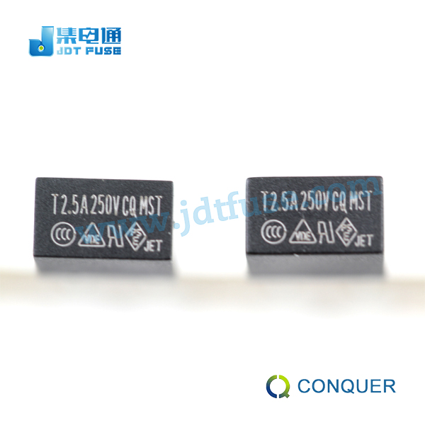 Conquer/功得 方形慢断MST2.50 2.5A  一次性保险丝  方形插件  功得小黑豆
