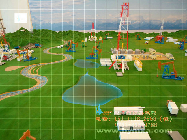 浏阳石油钻机模型-石油钻机整机模型