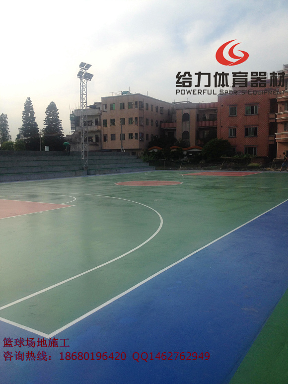 湖南丙稀酸篮球场地施工/常德小区硅PU篮球场地设计方案  篮球场地建设  网球场地施工  羽毛球场地建设