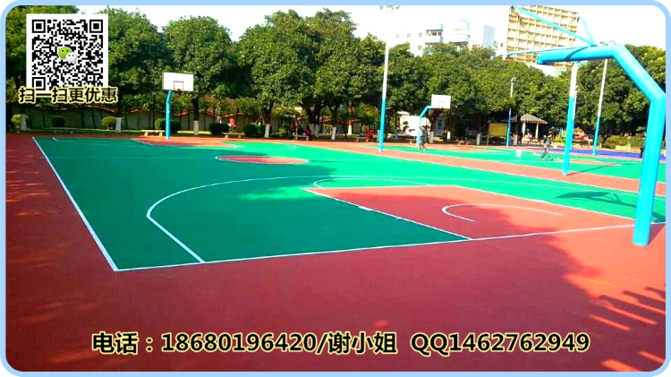韶关学校篮球场地施工标准/曲江小区公园篮球场地坪漆建设价格  网球场地施工  羽毛球场地建设