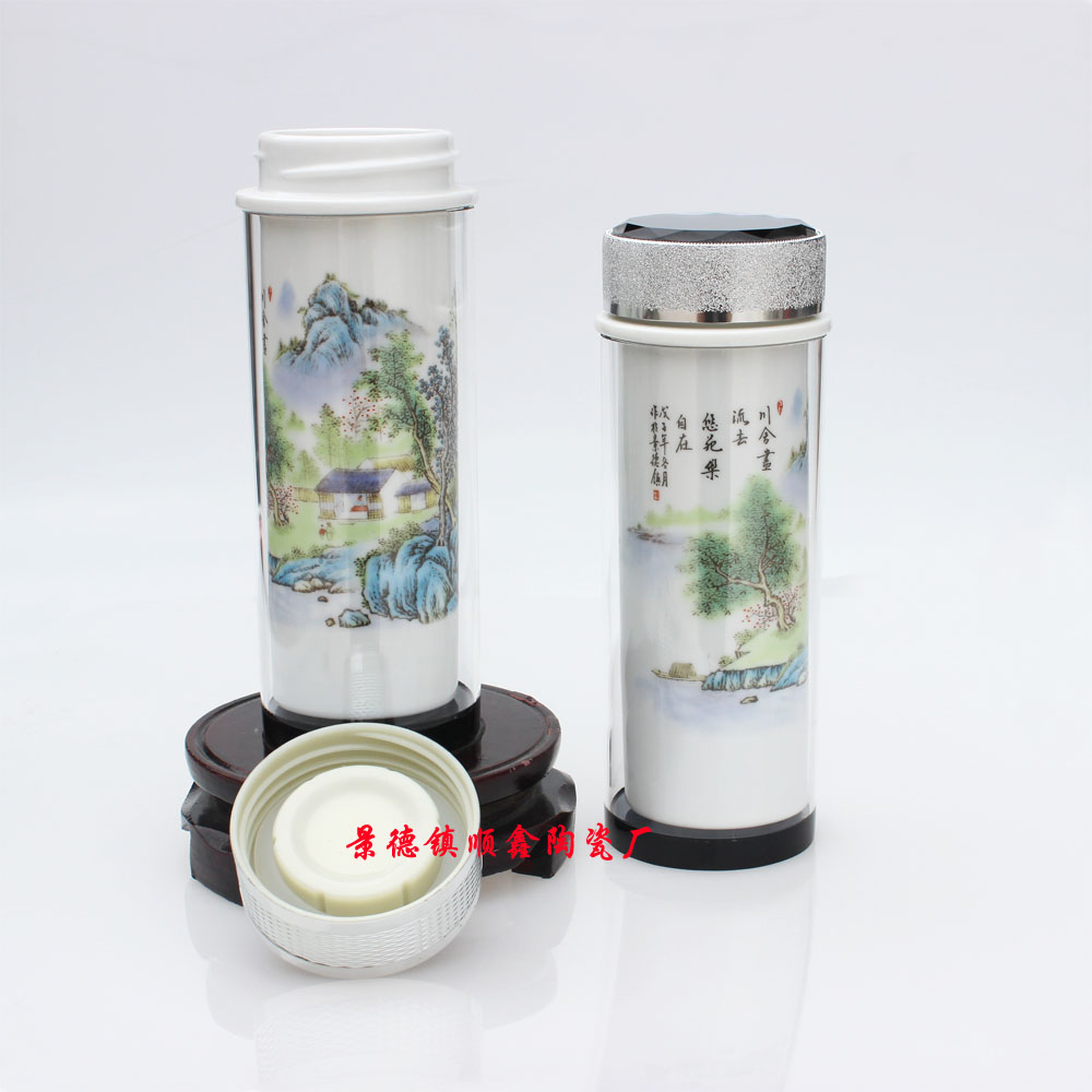 景德镇双层陶瓷保温杯&nbsp;&nbsp;陶瓷保温杯厂家&nbsp;&nbsp;景德镇陶瓷保温杯
