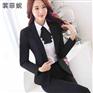 一粒扣职业女套装服务员工作服秋冬款白领工作服职业女西装定做