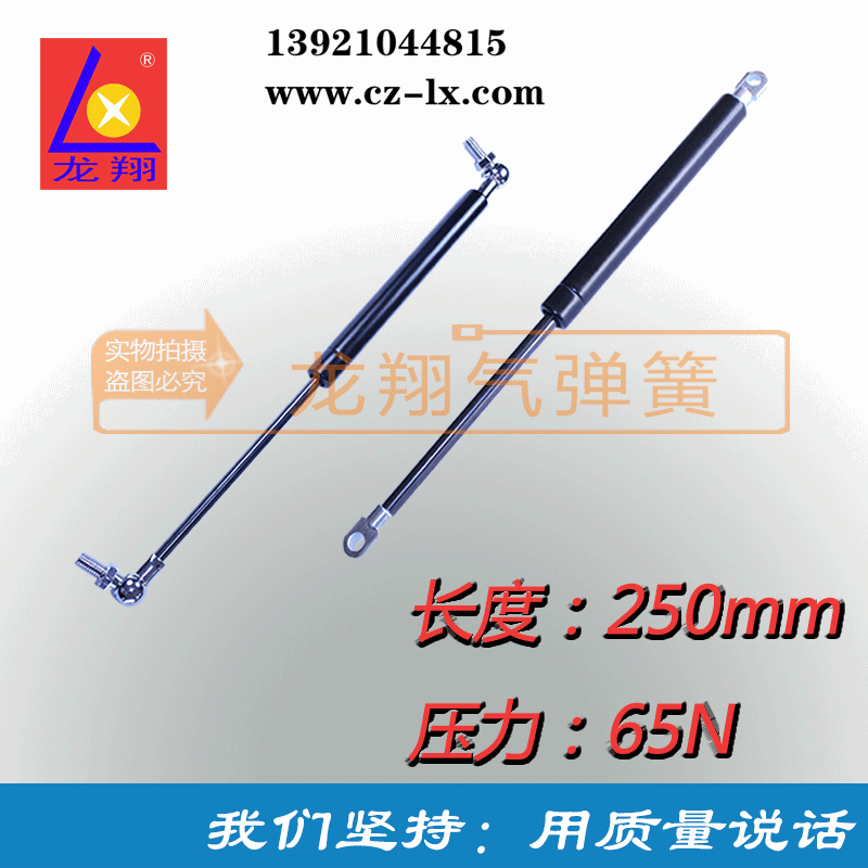 【厂家直销】250mm长 65N 小压力气弹簧 工具箱用气撑  液压杆  气压杆