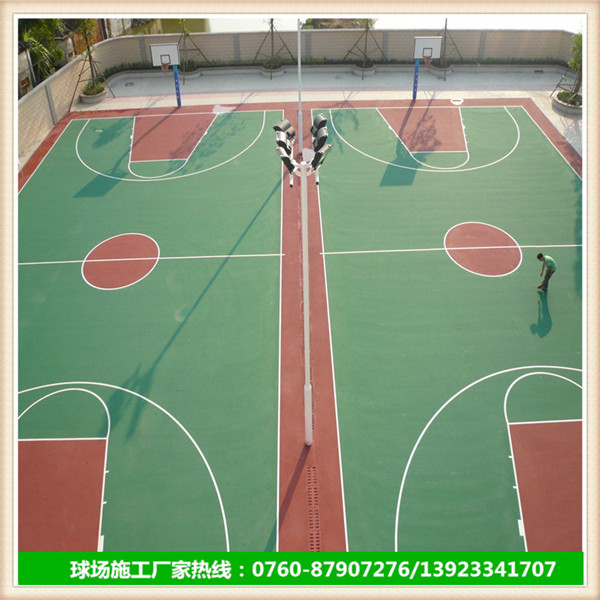 中山学校篮球场地面施工 弹性球场地面 厂家直销去除施工队 球场地面施工价格