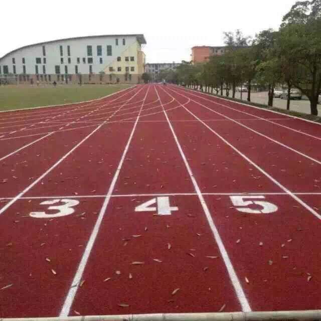 广西名扬钦州学院塑胶跑道设计施工。【13mm】  钦州塑胶跑道