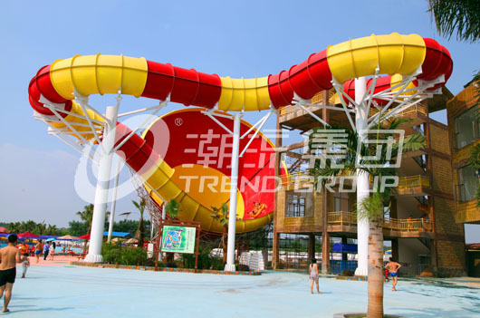 广州潮流水上乐园设备厂家供应安全好玩大喇叭滑梯