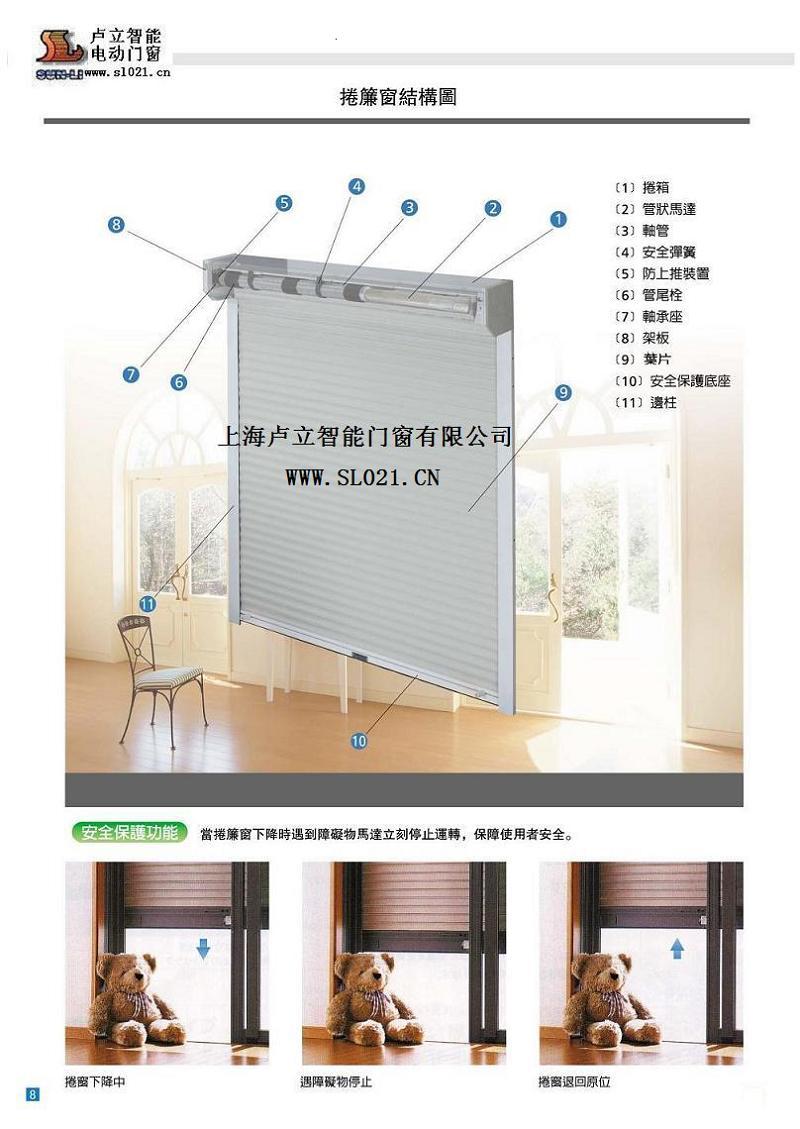 卷帘窗 遮阳卷窗 智能卷窗上海卢立智能门窗