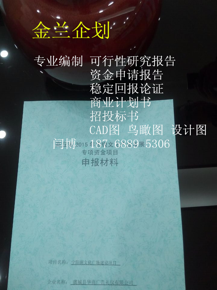 2016年青海省文化产业发展专项引导资金申报可行性研究报告