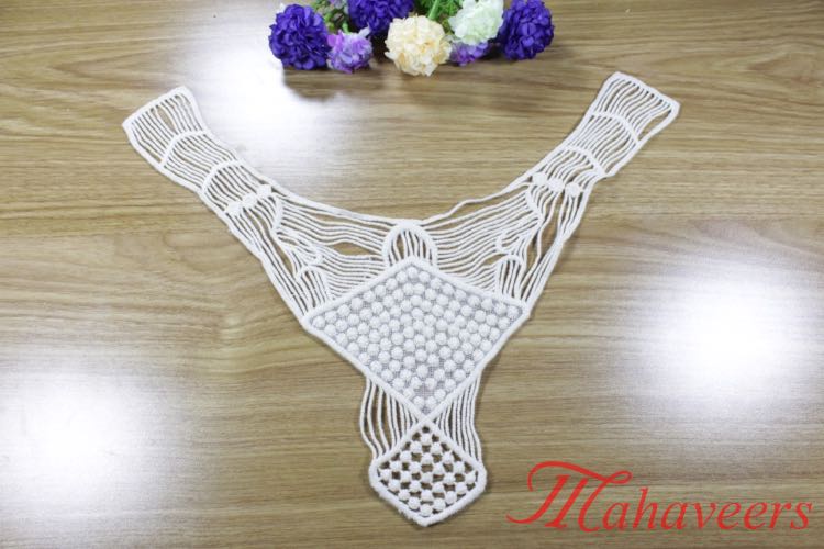 玛域仕厂家直销水溶环保蕾丝领花批发，服装辅料花边  水溶领花  水溶花边  蕾丝花边