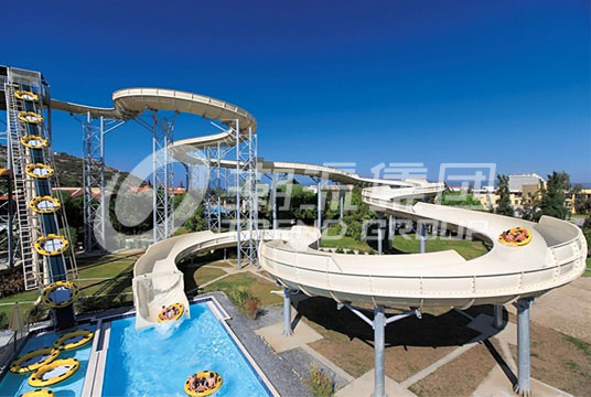 广州潮流水上乐园设备厂家供应家庭漂流滑梯  水滑梯