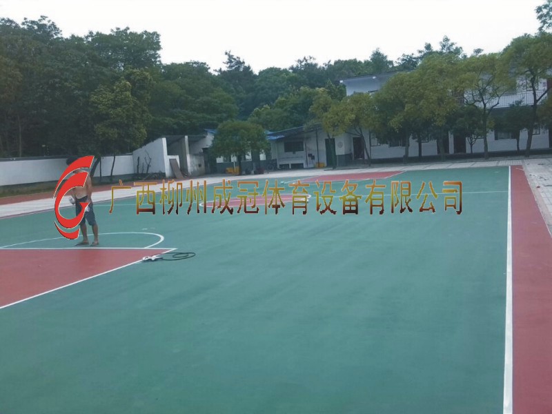 柳州长河硅PU塑胶地垫球场材料  长河硅PU球场  成冠长河硅PU材料  硅胶球场材料