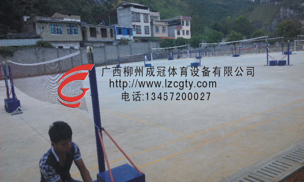 桂林电动液压羽毛球柱，桂林单臂移动式羽毛球柱，直插式网球柱  球场羽毛球柱  篮球场羽毛球柱  多用球柱