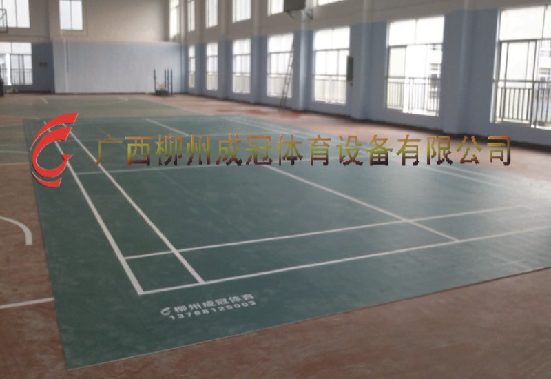 玉林室外PVC气排球场地胶施工  PVC地胶球场  PVC运动地板胶