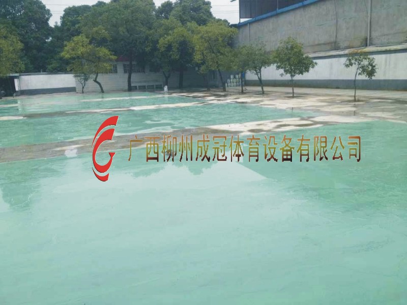 桂林橡胶长河硅PU球场施工  过车硅PU球场  硅PU橡胶球场  硅PU材料供应