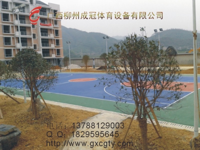 广西长河硅PU球场地胶施工  钦州硅PU球场  贺州硅PU球场  崇左硅PU球场