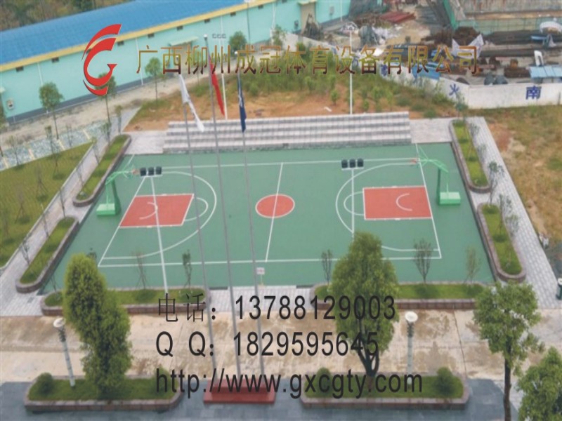 柳州过车长河硅PU塑胶球场施工  塑胶硅PU球场  硅PU球场地胶  硅PU停车球场