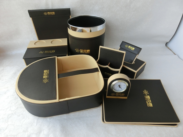 天津厂家直销星级酒店客房皮具套装  酒店宾馆皮具  酒店客房用品  酒店皮具套装