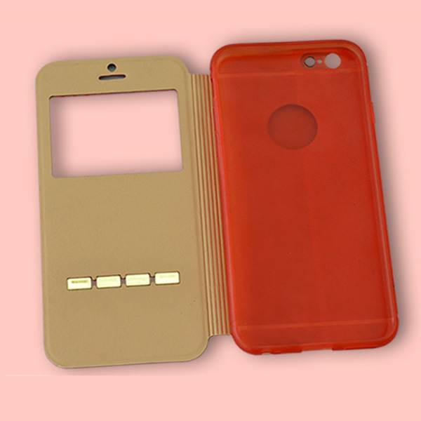 iPhone6智能手机壳套系列 压纹真皮+环保PC+TPU  真皮手机套