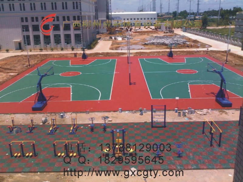 广西硅胶球场画线价格，篮球场专业画线公司  篮球场划线及施工  气排球场画线