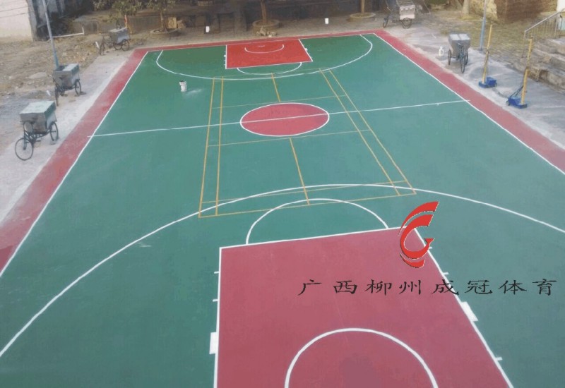 南宁专业塑胶篮球场划线多少钱一米  羽毛球场画线  气排球场画线  硅胶球场画线