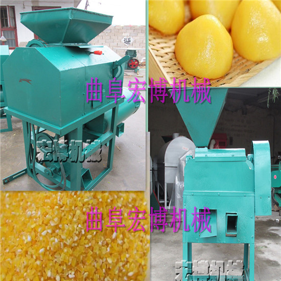 东北玉米粒打碴子机 苞米脱皮打喳机 玉米粒粉碎机