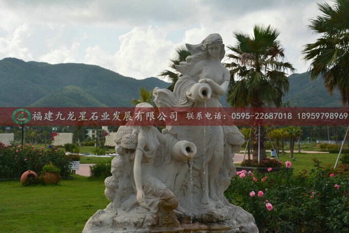 石雕喷水动物4