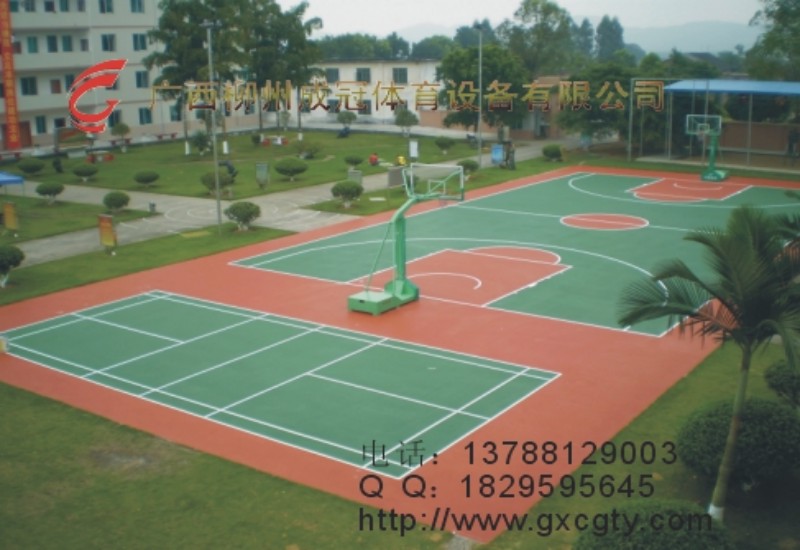 陆川塑胶篮球场报价,玉林硅PU篮球场  硅PU球场供应  硅PU球场地胶  硅PU地垫球场