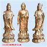 FB100站西方三圣佛像-青铜佛像定制厂家-达华