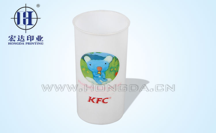 KFC一次性水杯热转印工艺  热转印膜  热转印加工  热转印机器