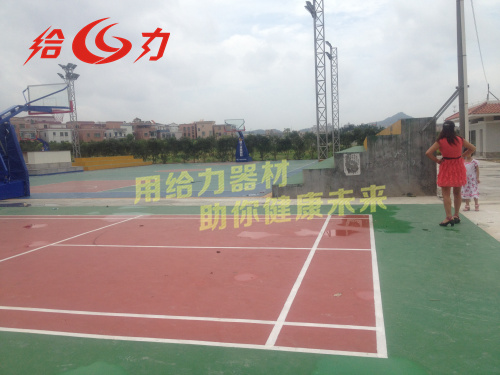 江门各学校工厂排、羽、篮球场地专业施工，无毒环保丙烯酸  篮球场施工  彩色篮球场