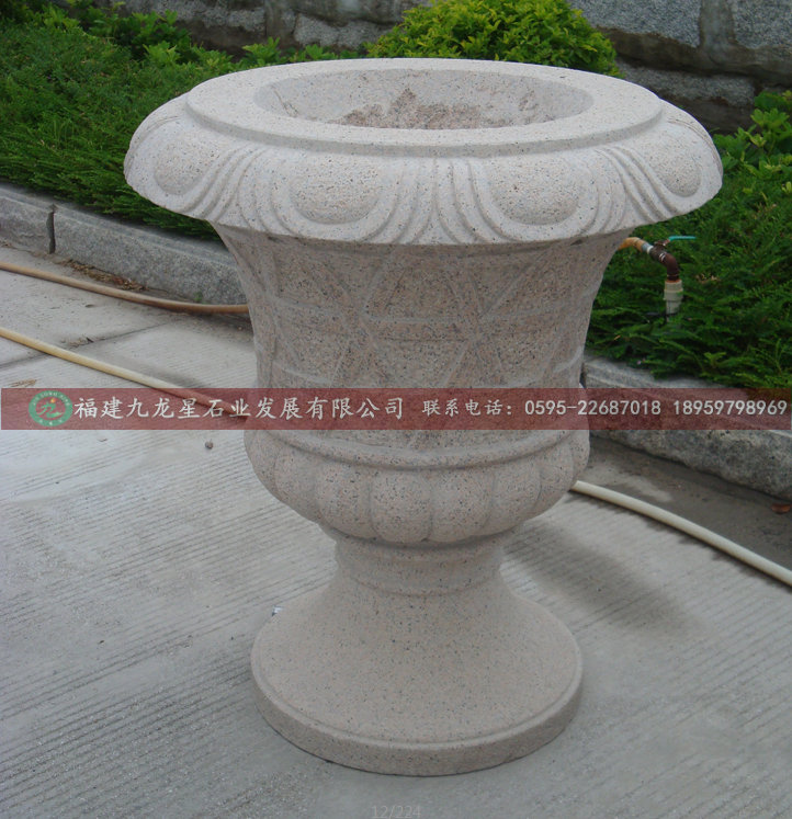 石雕花钵1