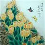 参考消息报刊登《刘宣保大师四季花鸟五福临门图》