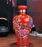 中国红陶瓷酒瓶定做厂家