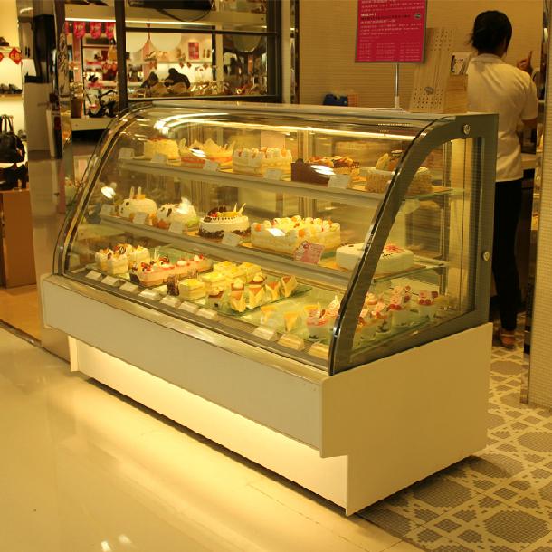 佳伯双弧形后开门蛋糕柜阜阳蛋糕柜蛋糕房专用蛋糕柜  加工定制  全国联保15个月