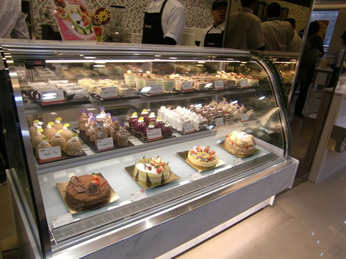 佳伯双弧形后开门蛋糕柜阜阳蛋糕柜蛋糕房专用蛋糕柜  加工定制  全国联保15个月