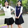 成都圣浪服饰供应春秋季韩版三件套校服订做