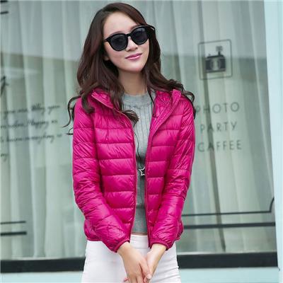 平湖超轻薄短款时尚羽绒服女装高级轻型羽绒连帽厂价直销平批发  平湖羽绒服批发市场  短款羽绒服  轻薄羽绒服
